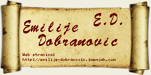 Emilije Dobranović vizit kartica